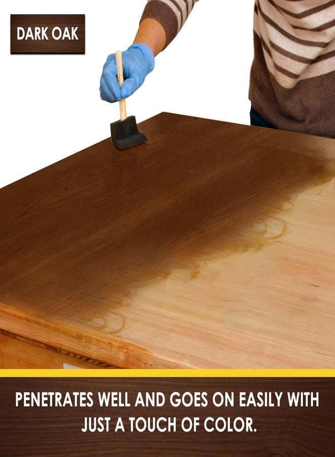 DWIL Water Based Wood Stain - Multiple Finishes, Fast Drying, Indoor and Outdoor Furniture, Wood Paneling, Cabinets and More, Low Odor ＆ Non-Toxic (8.5oz Dark Oak) - Image 2