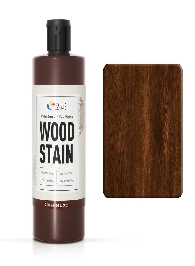 DWIL Water Based Wood Stain - Multiple Finishes, Fast Drying, Indoor and Outdoor Furniture, Wood Paneling, Cabinets and More, Low Odor ＆ Non-Toxic (8.5oz Dark Oak) - Image 1