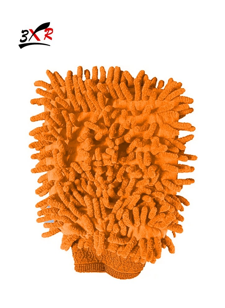 3XR Multipurpose Use Microfiber Cleaning Mitt, Two Sided Wash Mitt Glove 1 Pcs - Image 1