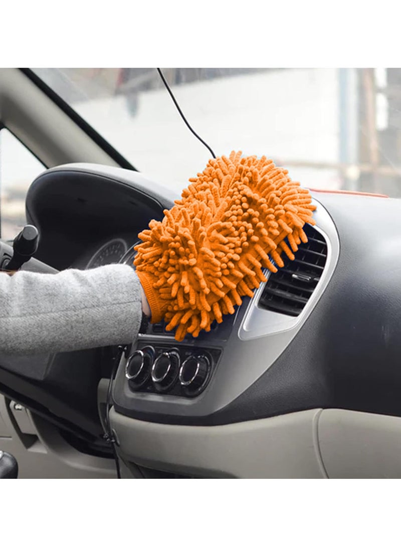 3XR Multipurpose Use Microfiber Cleaning Mitt, Two Sided Wash Mitt Glove 1 Pcs - Image 3