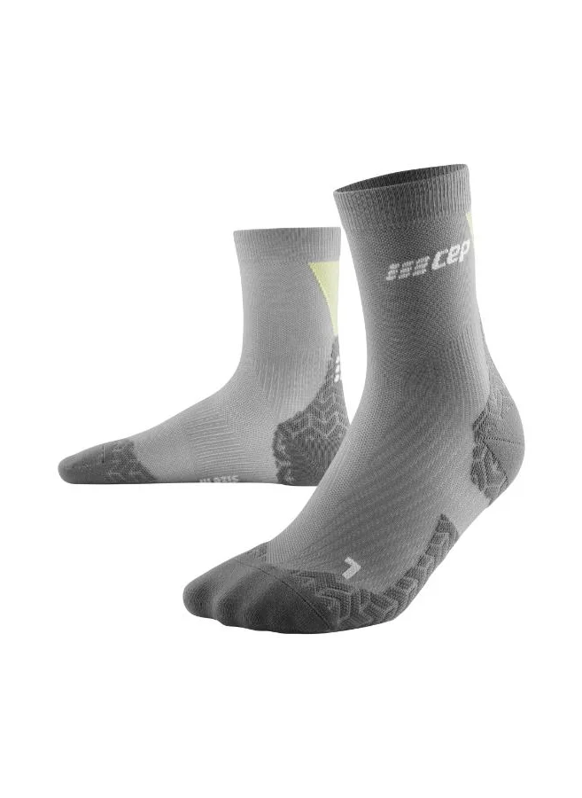 CEP CEP - Ultralight Compression Socks Mid Cut V3 Grey/Lime Men