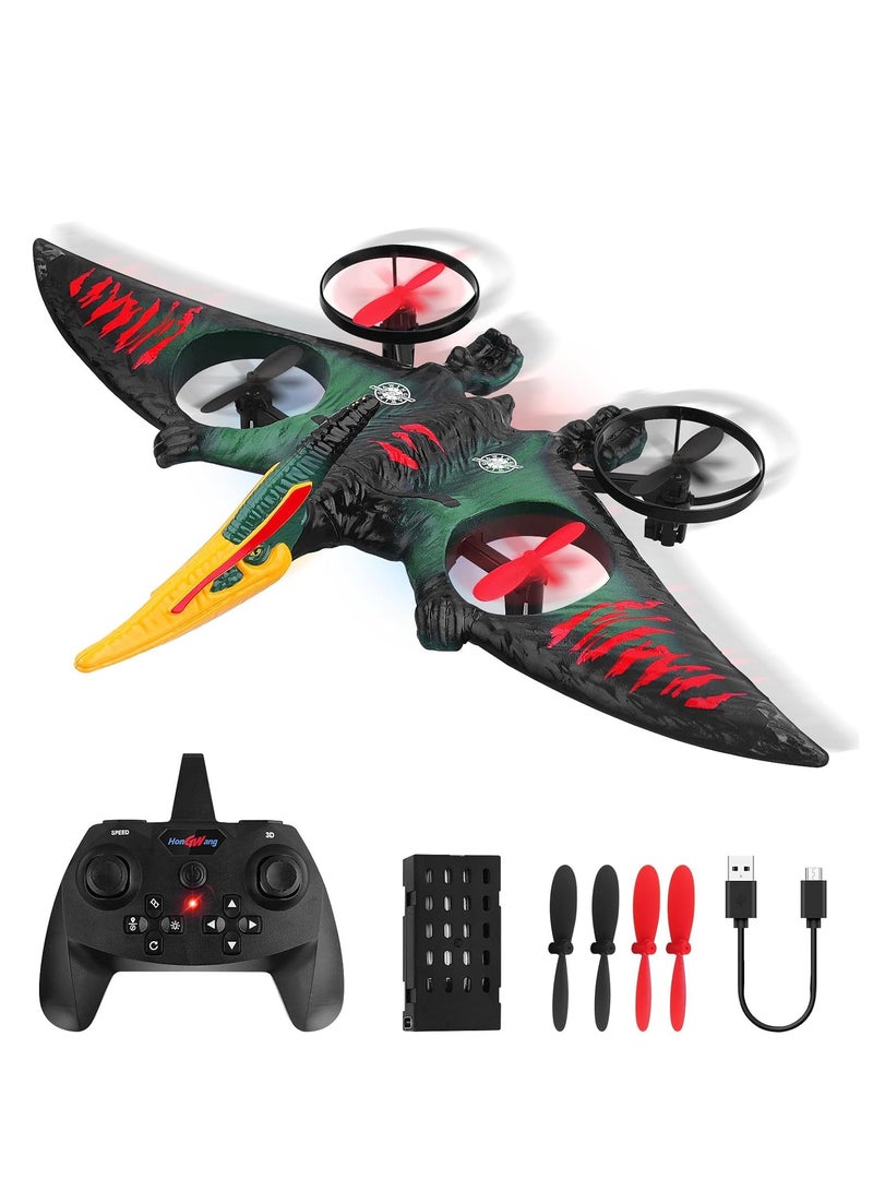 ELTRAZONE RC Aeroplane 2.4GHz Remote Controlled Quadcopter | L0713 Floating Fighter Aircraft | RTF for Beginners, Children, & Adults | USB Charging | Green Color - Image 1