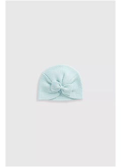 mothercare قبعة طفل برباط محبوك زرقاء  - Image 1