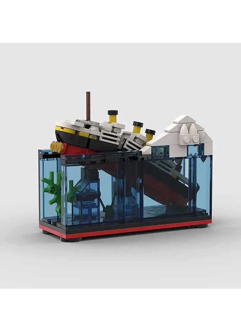 247PCS Titanic shipwreck building block set, MOC building block set, children's construction toys, 15.3×6.4×11.4cm  - Image 4