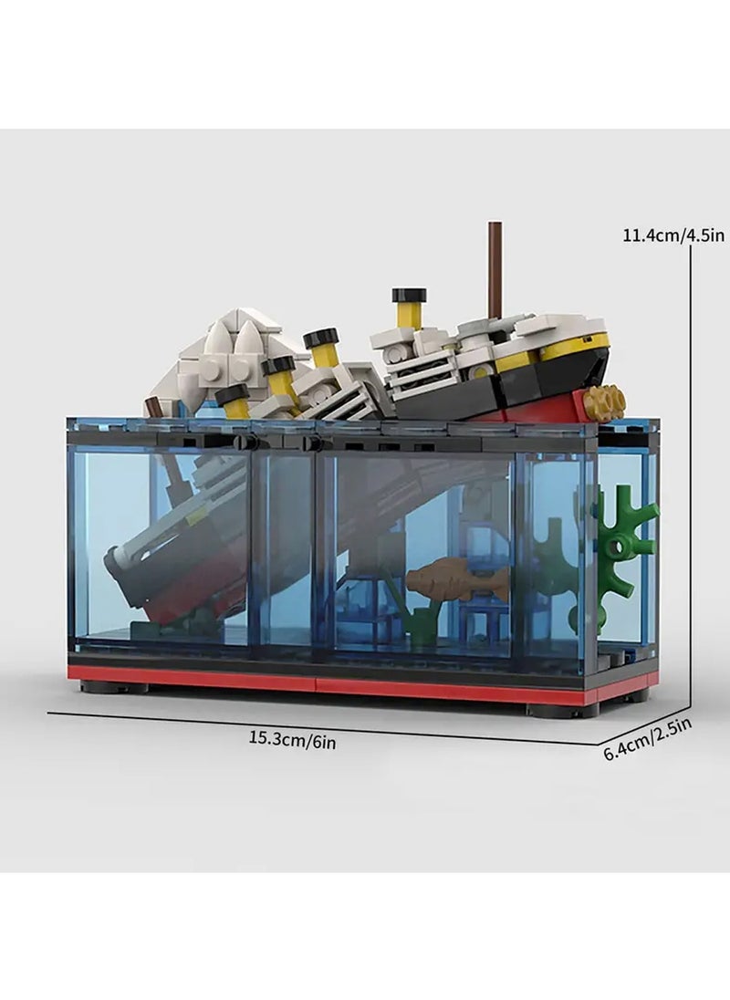 247PCS Titanic shipwreck building block set, MOC building block set, children's construction toys, 15.3×6.4×11.4cm  - Image 5