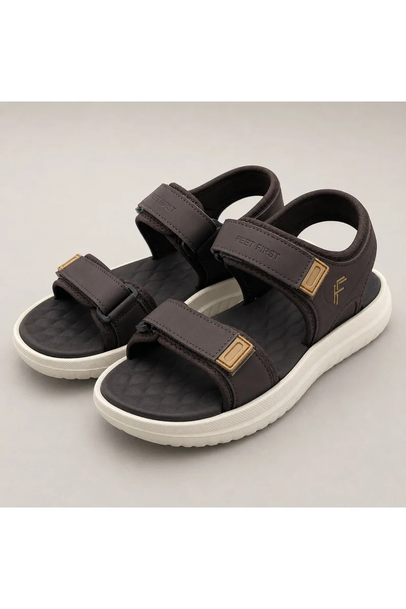 Feet First Men’s Sports Sandals with Adjustable Velcro Straps – Lightweight Comfort Outdoor Walking Sandals