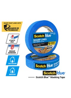 3M Scotch Scotch Blue Sharp Lines Advanced Masking Tape 2093, 24mm x 41m. 1 roll/pack  - Image 5