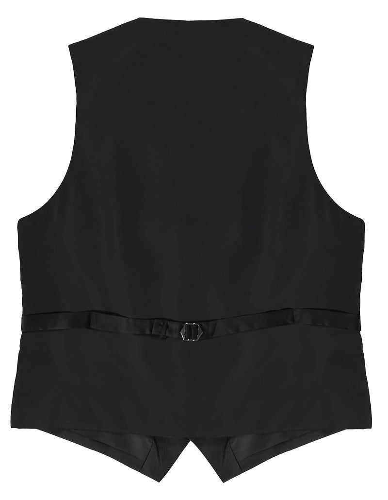 Gioberti Men's Formal Suit Vest Fit for Business or Casual Dress, Black, 4X-Large - Image 3