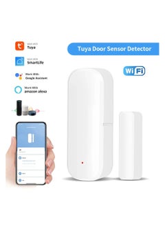 UanTii Tuya WiFi Door Sensor Window Sensor Open/Close Detector Security Protection Alarm Detector Work With Alexa  - Image 1
