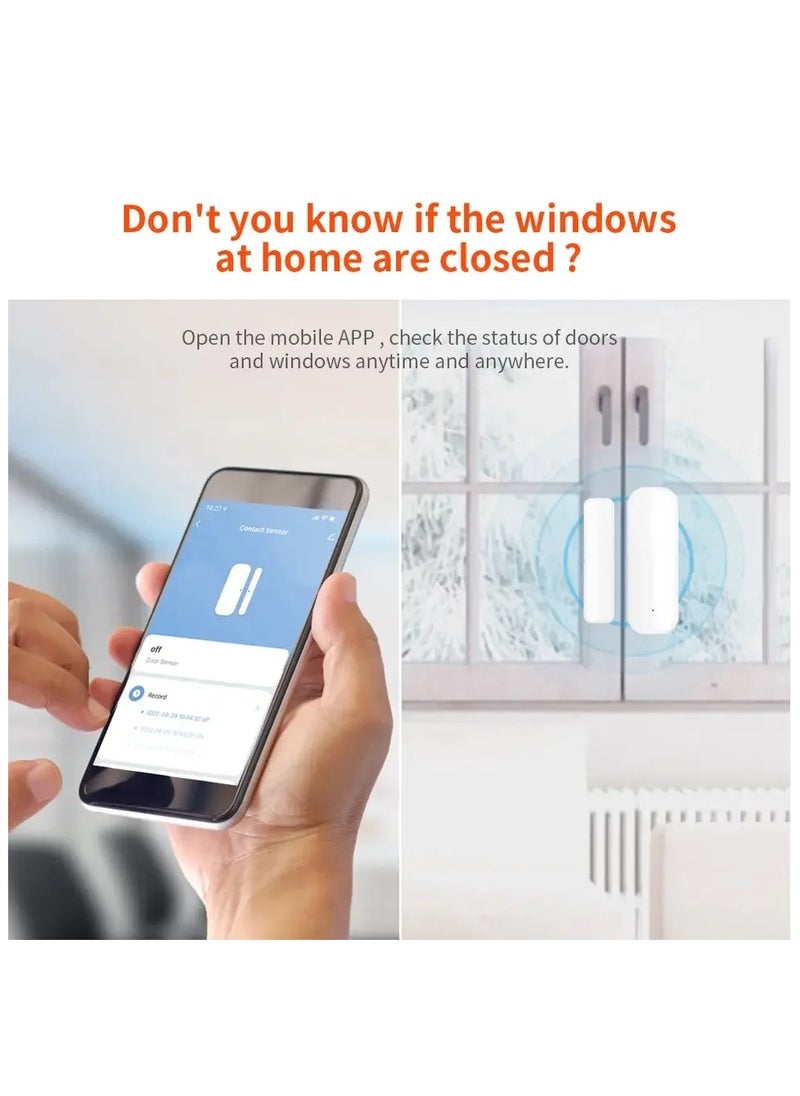 Tuya WiFi Door Sensor Window Sensor Open/Close Detector Security Protection Alarm Detector Work With Alexa