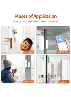 UanTii Tuya WiFi Door Sensor Window Sensor Open/Close Detector Security Protection Alarm Detector Work With Alexa  - Image 4
