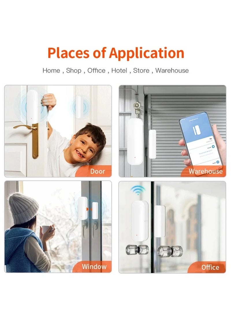 Tuya WiFi Door Sensor Window Sensor Open/Close Detector Security Protection Alarm Detector Work With Alexa