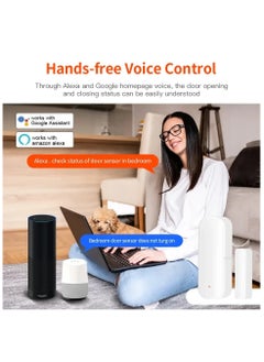 UanTii Tuya WiFi Door Sensor Window Sensor Open/Close Detector Security Protection Alarm Detector Work With Alexa  - Image 3