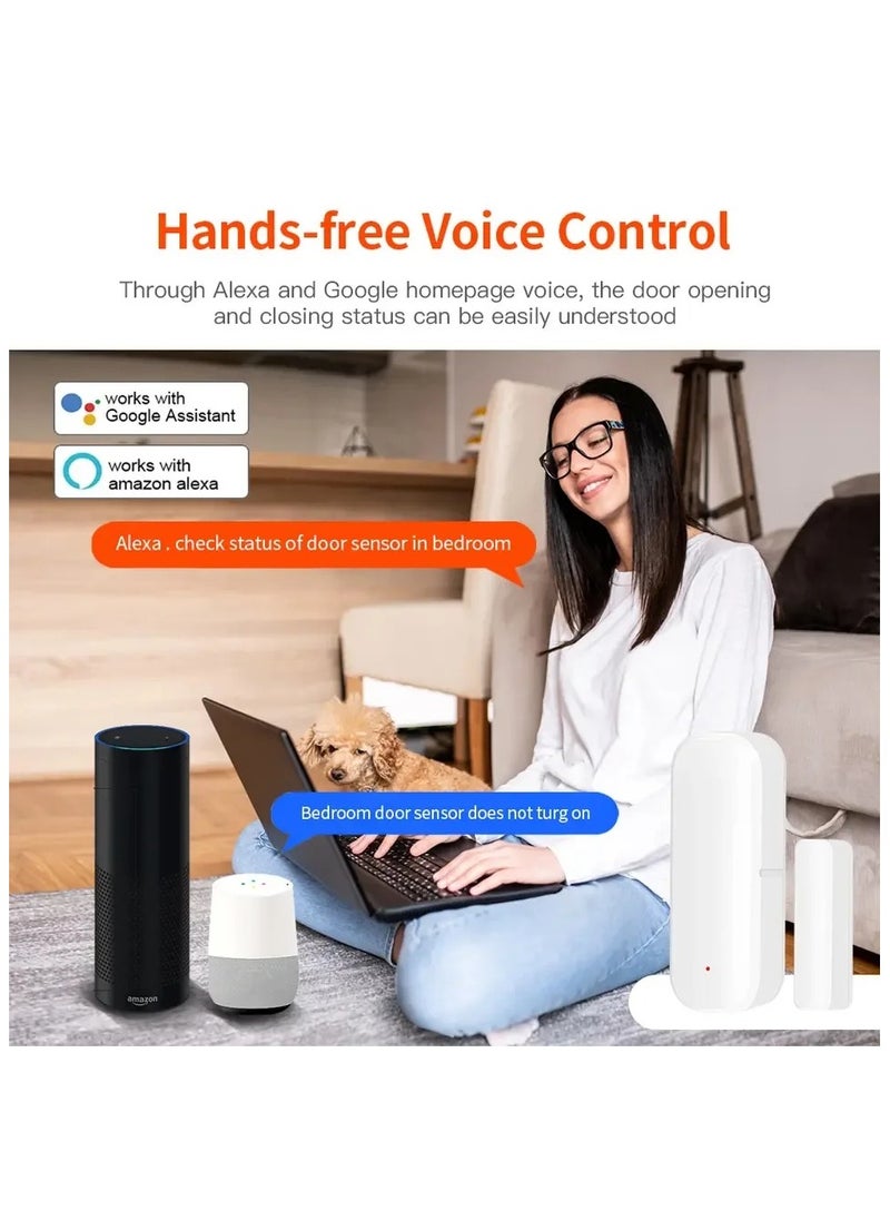 Tuya WiFi Door Sensor Window Sensor Open/Close Detector Security Protection Alarm Detector Work With Alexa