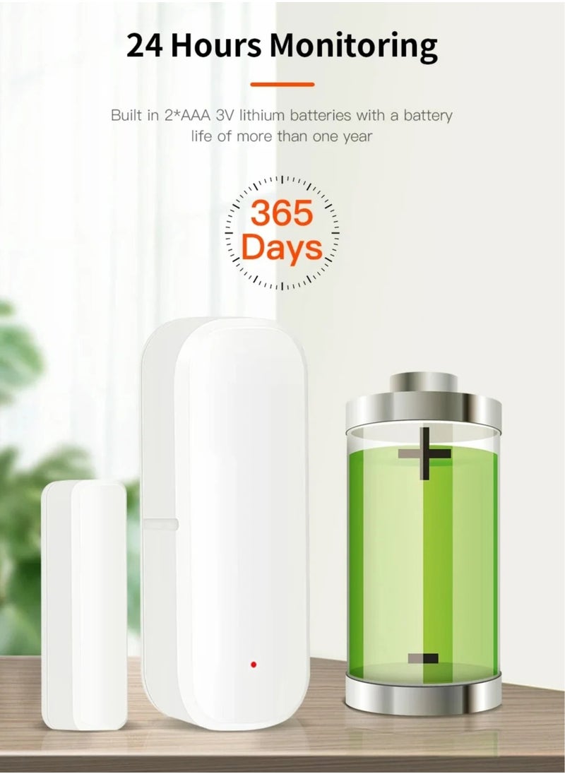 Tuya WiFi Door Sensor Window Sensor Open/Close Detector Security Protection Alarm Detector Work With Alexa