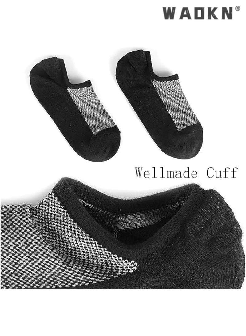 WAOKN Mens Ankle Athletic Socks, Low Cut Breathable Running Socks, Comfort Sports Trainer Socks, Cotton Casual Non-Slip No Show Socks for Men and Women, Invisible Crew Boat Socks, 6Pairs  - Image 5