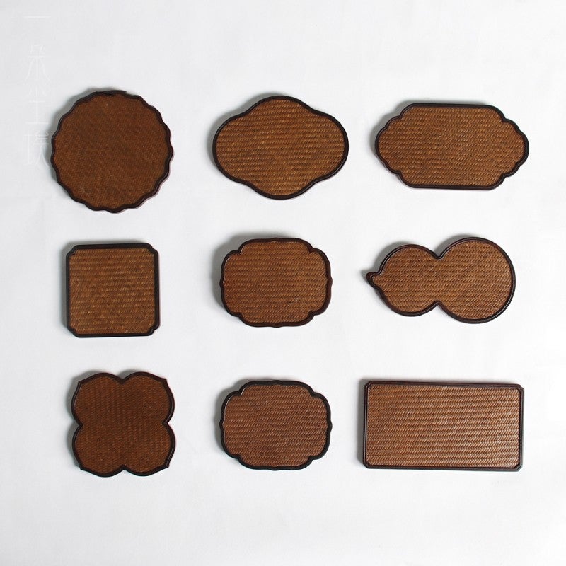 Heavy Bamboo Mat Dry Tea Table Pot Bearing Chinese Zen Song Mat Bamboo Tea Tray Bamboo Woven Tea Tray Teapot Mat Tray Tea Tray - Image 3