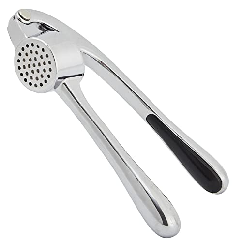 HiramWare Garlic Press Premium Rust Proof Kitchen Garlic Mincer Crusher Squeezer with Ergonomic handle Ginger Crusher with Good Grip Easy to Clean Dishwasher Safe
