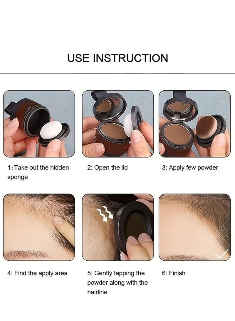 VERONNI Hairbear Hair Filler,Hairline Shadow Powder,Hairline Powder Instantly Conceals,Instant Volume&scalp Coverage for Thinning Hair,Fast & Full Care, 100% Water Sweat Resistant ( Black) - Image 3
