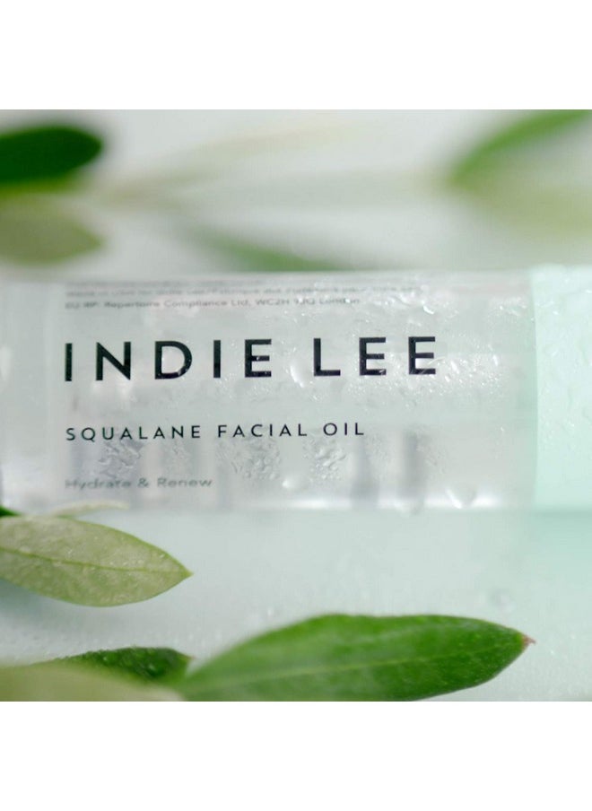 INDIE LEE - 100% Squalane Oil Daily Face Oil & Hydrating Moisturizer For Dry Skin Fine Lines And Wrinkles Even Skin Tone Brighten & Improve Texture Facial Oil For All Skin Types (10Ml) - Image 1