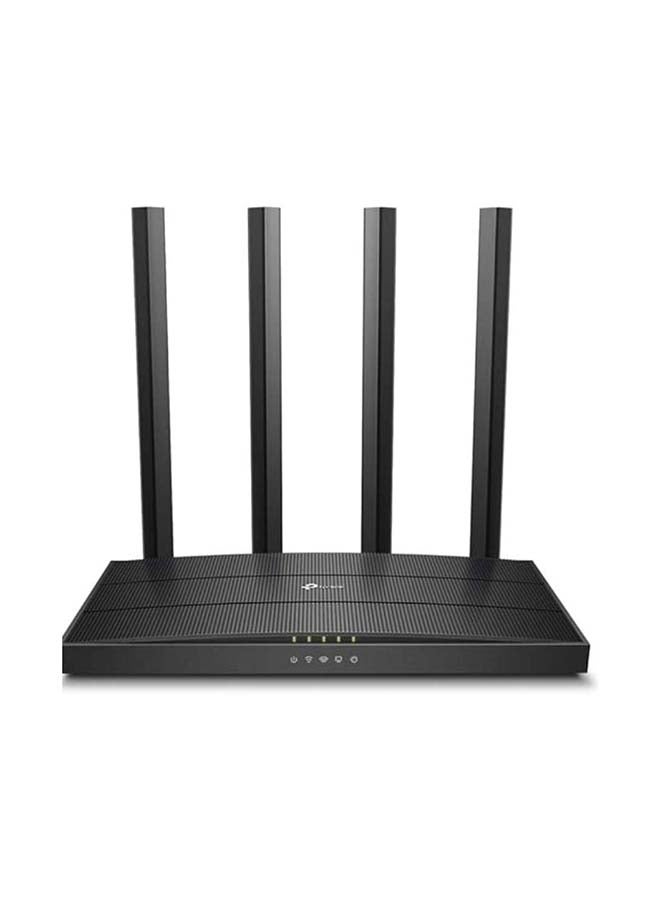 AC1200 Archer A6 Smart WiFi, 5GHz Gigabit Dual Band MU-MIMO Wireless Internet Router, Long Range Coverage by 4 Antenna black