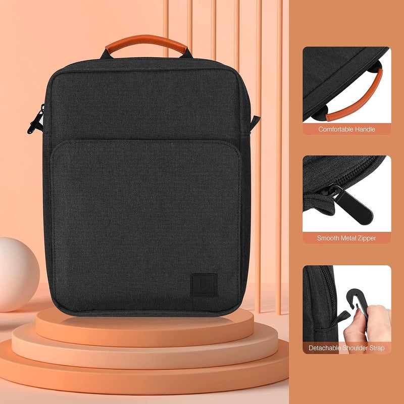 Dadanism 9-11 Inch Tablet Sleeve Bag Carrying Case with Shoulder Strap for iPad (A16) 11", iPad 10th Gen 10.9", iPad Air M4/Pro M5 11", iPad 9/8/7th 10.2", Galaxy Tab A11+ Plus 11",Black & Grey - Image 2