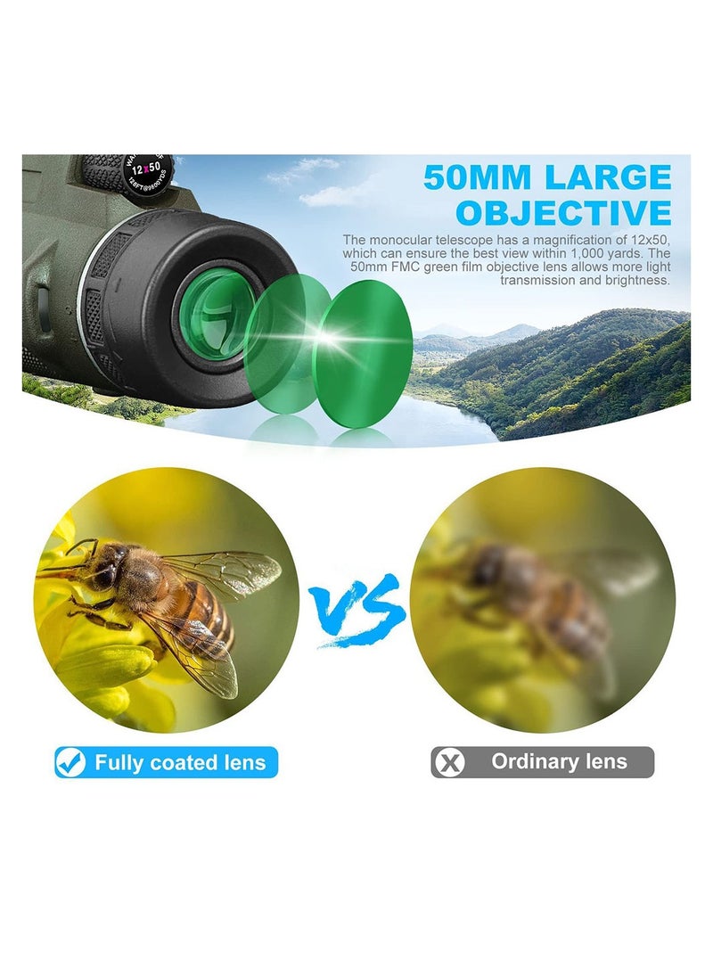 Cool Baby COOLBABY 50X60 Monocular Telescope High Powered Monocular for Adults with BAK4 Prism & FMC Lens for Stargazing Hunting Wildlife Bird Watching Travel...  - Image 4