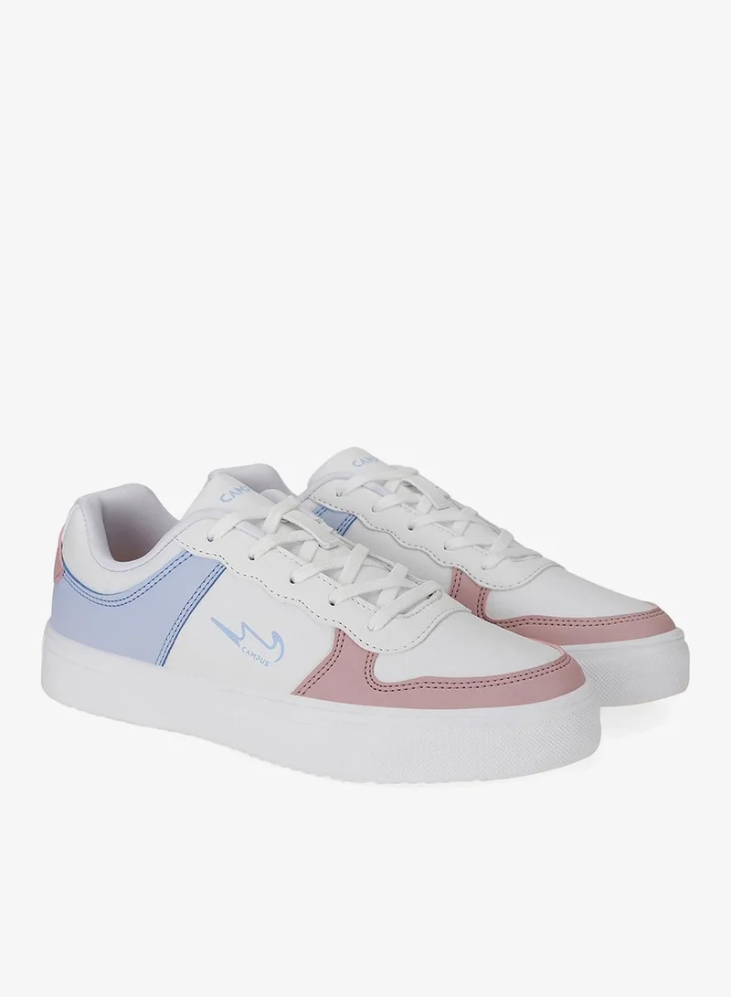 CAMPUS Campus Women's Casual Sneakers – Breathable, Lightweight, Cushioned – White/Sky Blue
