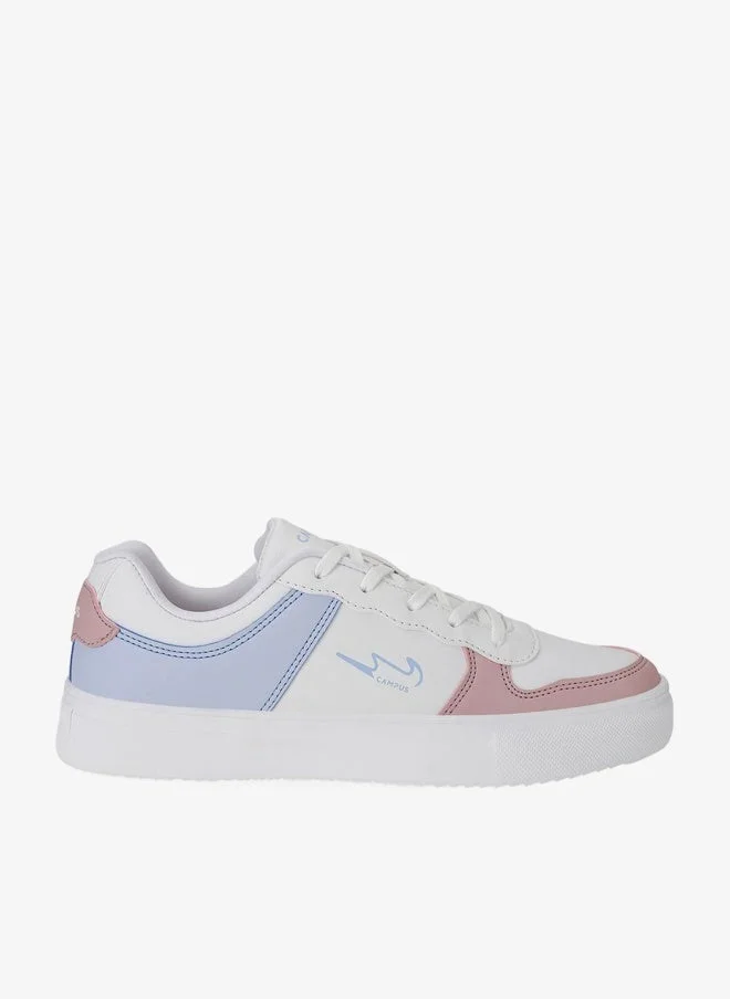 Campus White Campus Women's Casual Sneakers – Breathable, Lightweight, Cushioned – White/Sky Blue for Women | Best Price UAE