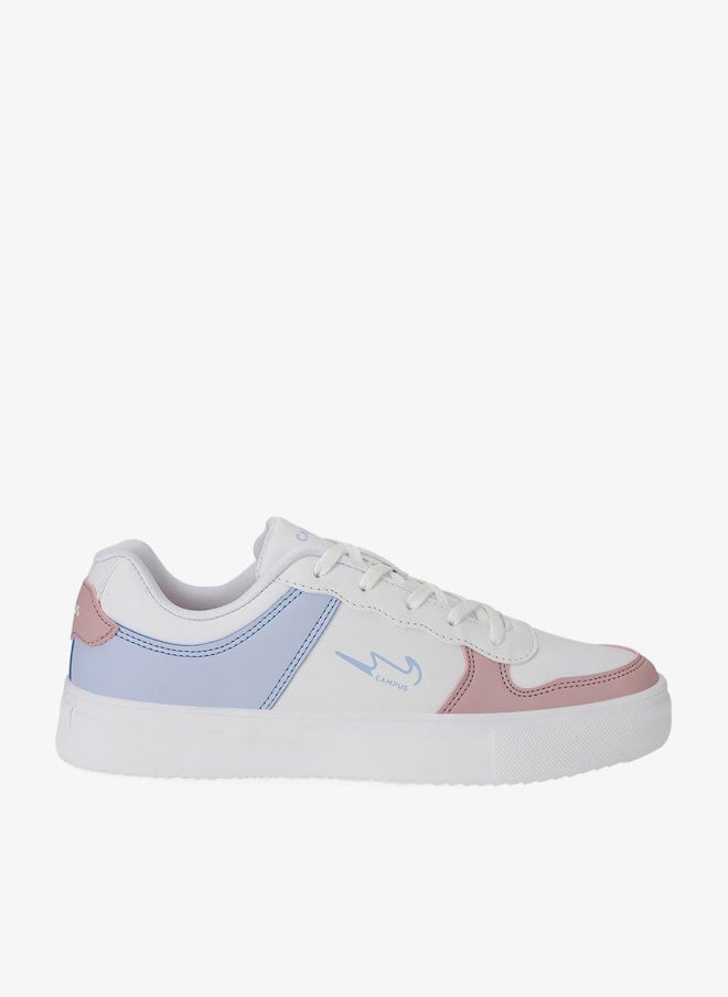 Campus Women's Casual Sneakers – Breathable, Lightweight, Cushioned – White/Sky Blue - Image 3