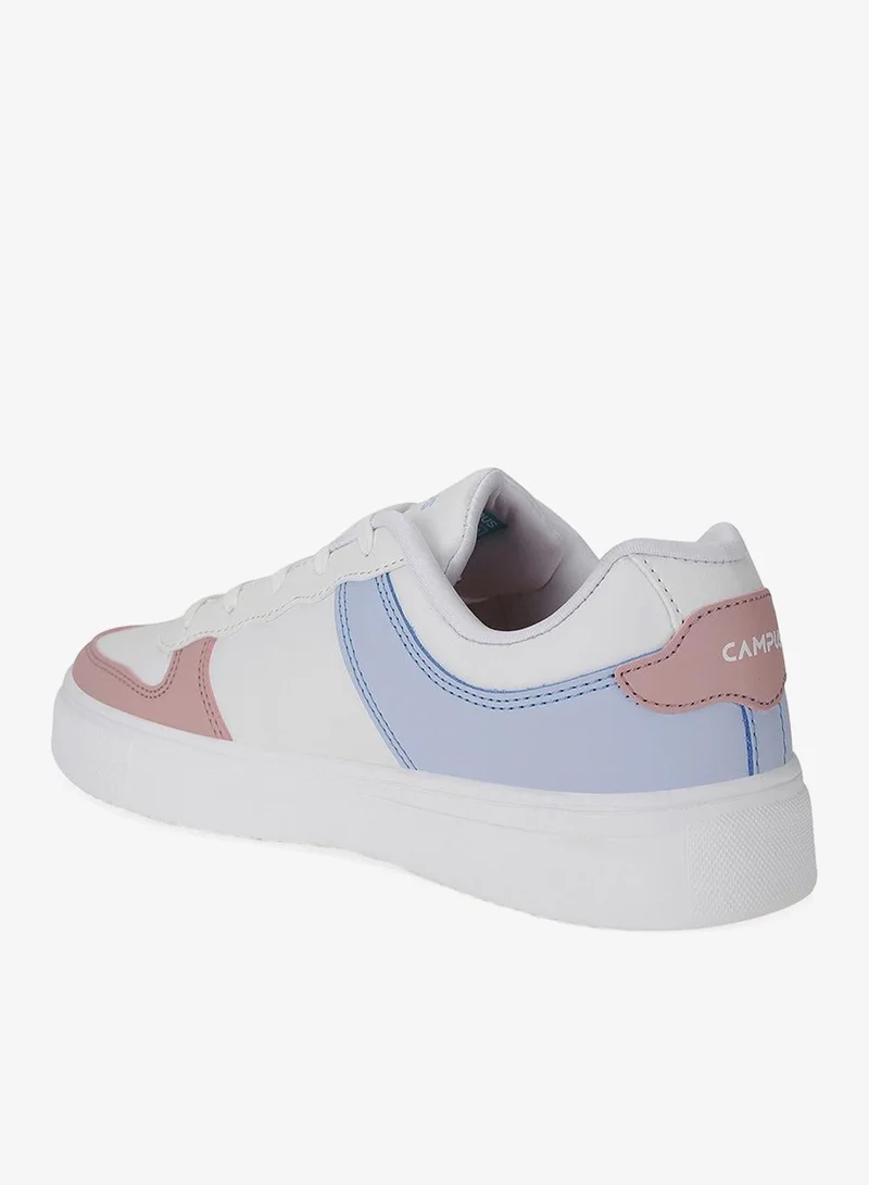 Campus White Campus Women's Casual Sneakers – Breathable, Lightweight, Cushioned – White/Sky Blue for Women | Best Price UAE