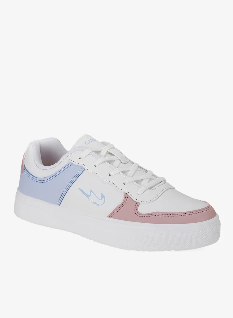 Campus White Campus Women's Casual Sneakers – Breathable, Lightweight, Cushioned – White/Sky Blue for Women | Best Price UAE