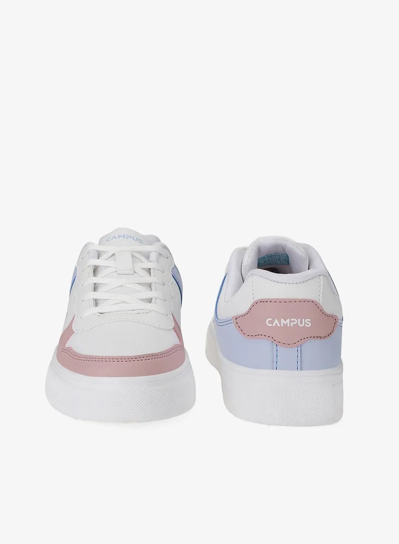Campus White Campus Women's Casual Sneakers – Breathable, Lightweight, Cushioned – White/Sky Blue for Women | Best Price UAE