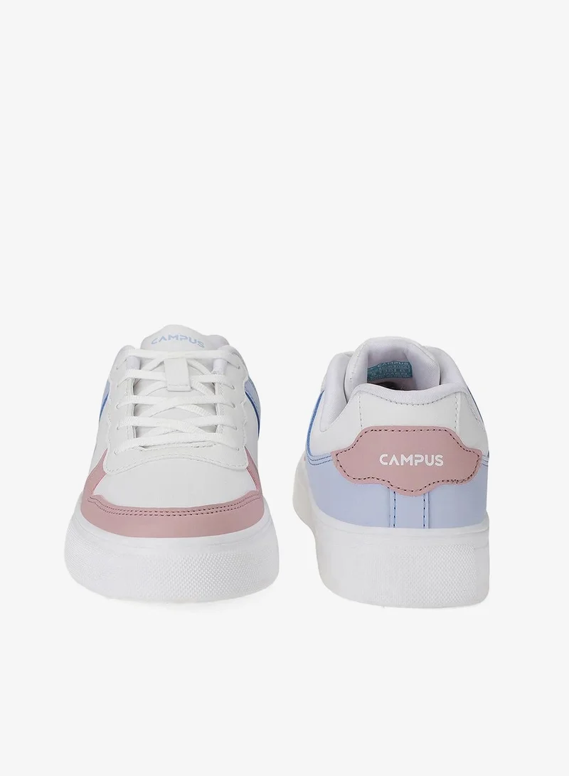 Campus White Campus Women's Casual Sneakers – Breathable, Lightweight, Cushioned – White/Sky Blue for Women | Best Price UAE
