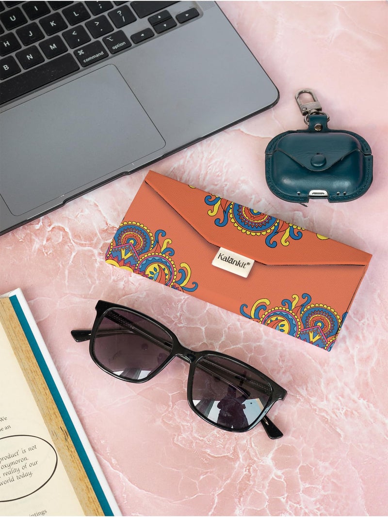 Kalankit Stylish Trifold Sunglass Organizer Case for Women | Vegan Leather Eyewear & Spectacle Box | Magnetic Closure Specs & Goggles Cover | Gift for Women - Image 3