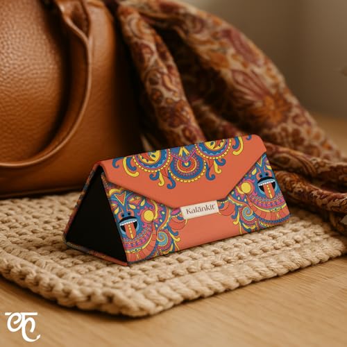 Kalankit Stylish Trifold Sunglass Organizer Case for Women | Vegan Leather Eyewear & Spectacle Box | Magnetic Closure Specs & Goggles Cover | Gift for Women - Image 4