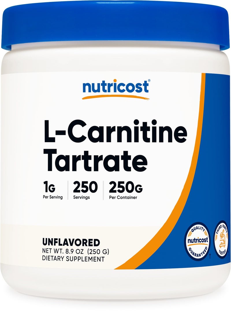 Nutricost L-Carnitine Tartrate Powder (250 Grams) - 1 Gram per Serving, 250 Servings - Image 2