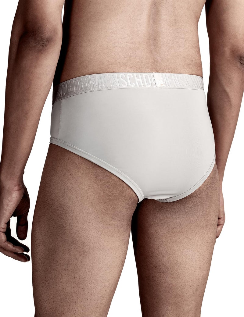 DAMENSCH Unreal Brief for Men, Microfiber Spandex Underwear for Men, Ultra-Lightweight, Soft No-Curl Waistband Mens Brief, Anti-Static Mens Briefs, Mid-Rise Underwear for Man-Silver Grey-M - Image 3