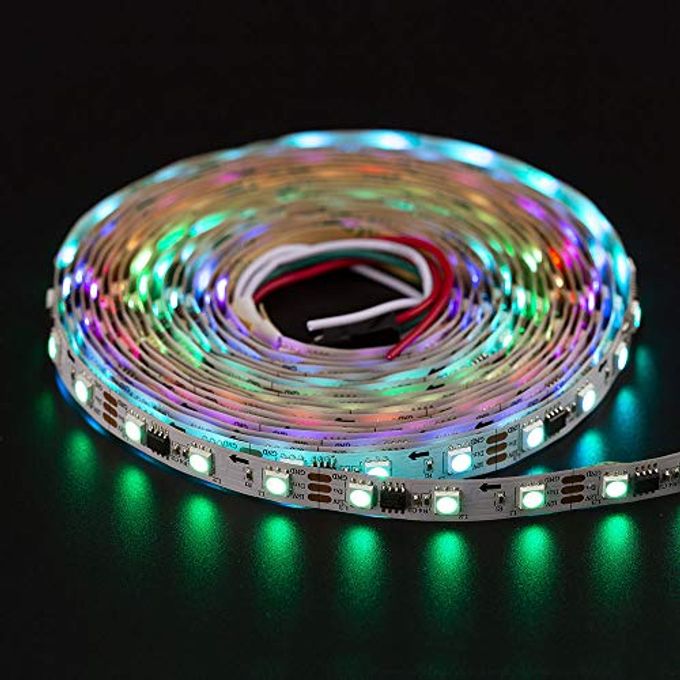 BTF-LIGHTING WS2811 DC24V 32FT Addressable RGB LED Strip 600LEDs 100Pixels Dream Color White PCB IP30 Non-Waterproof Works with Arduino/Respberry/etc Prevent Voltage Droping(No Adapter or Controller) - Image 3