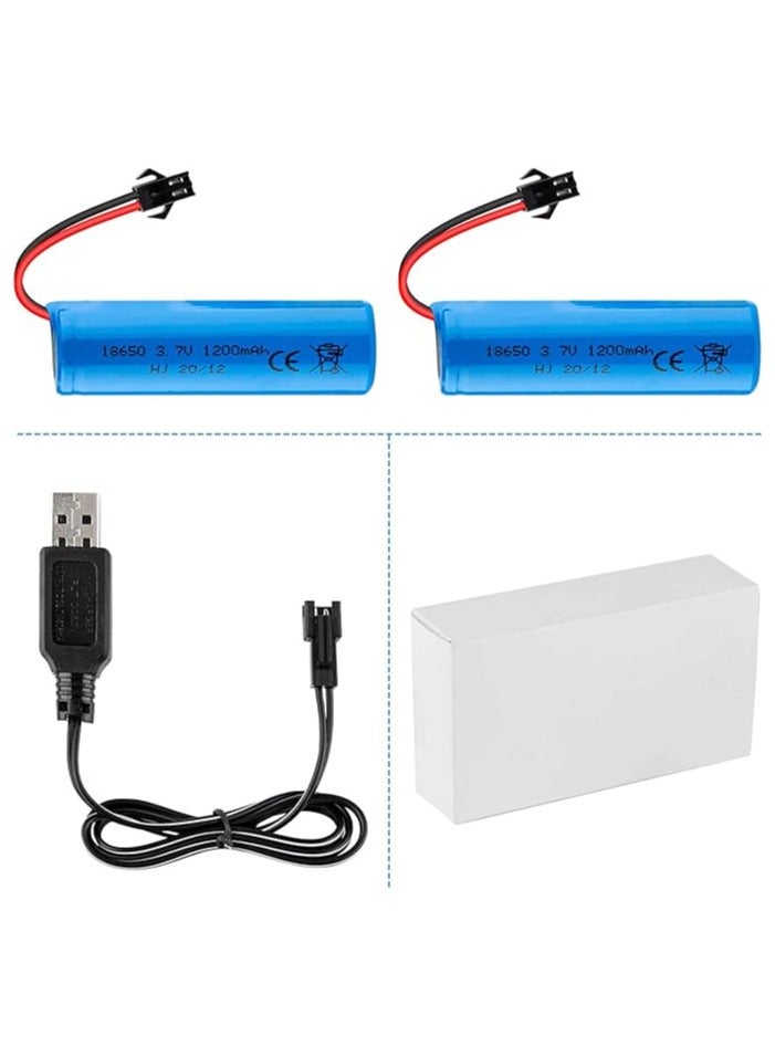 صندوق العاب بطارية بديلة قابلة لإعادة الشحن بقدرة 18650 مللي أمبير في الساعة مع شاحن USB لسيارة التحكم عن بعد Rc وجميع الألعاب المناسبة - Image 2