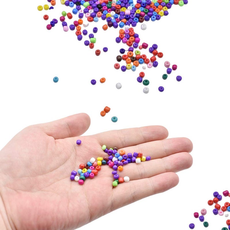 Renashed Beads for Bracelets Kit 10000pcs 3mm Glass Seed Beads Multi Color and 280pcs Alphabet Letter Beads for DIY Jewelry Name Bracelets Making and Crafts - Image 4