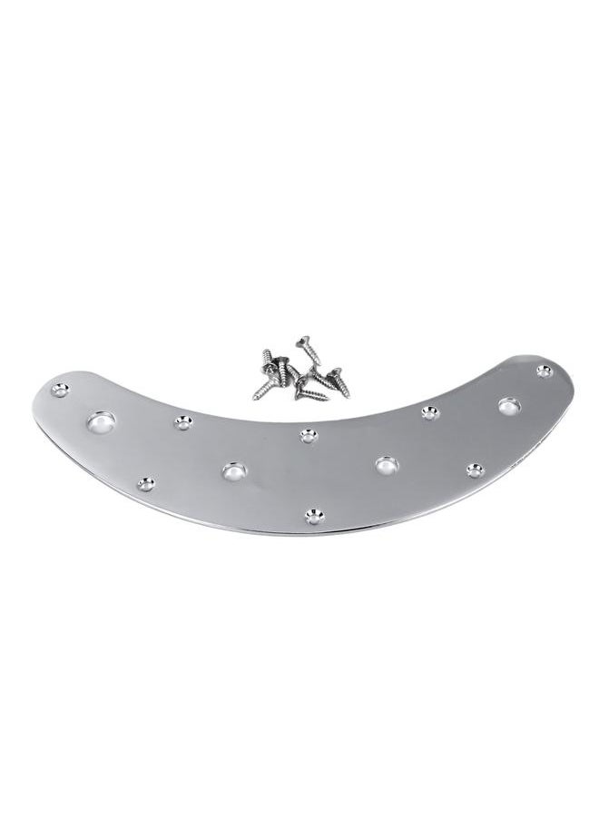 Thoraya Bass Control Plate 4 Hole Metal Sturdy Stable Jazz Switch Control Plate Bass Replacement Part Silver  - Image 1