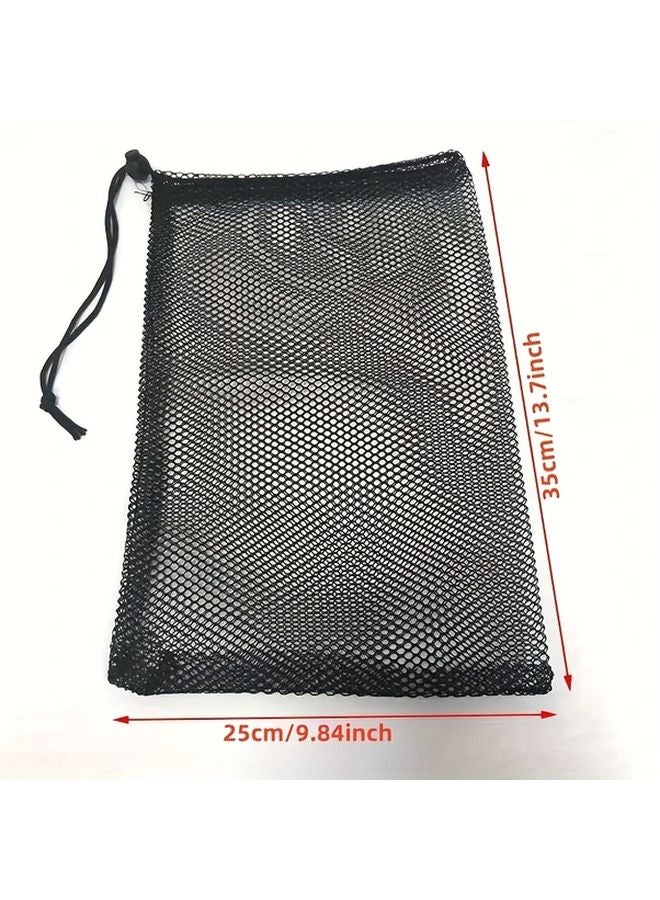 كيس مرشح حوض أسود 9.84 × 13.78 بوصة مع رباط شد للكرات الحيوية والكربون لحوض الأسماك - Image 1