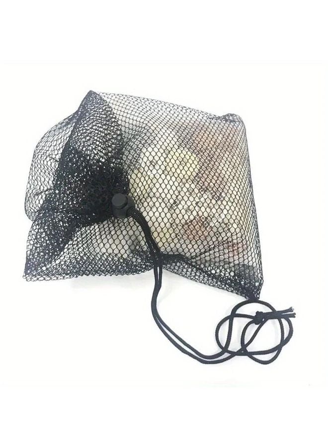 كيس مرشح حوض أسود 9.84 × 13.78 بوصة مع رباط شد للكرات الحيوية والكربون لحوض الأسماك - Image 4