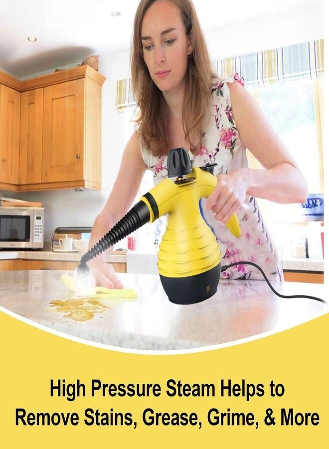 ZEESQUARE Handheld Steam Cleaner 1000W – High Temperature Electric Portable Steam Cleaner with Anti-Scald Ergonomic Handle and Kitchen Funnel - Image 1