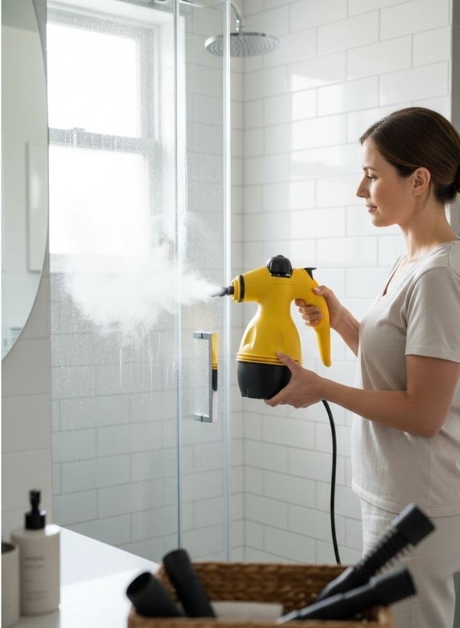 ZEESQUARE Handheld Steam Cleaner 1000W – High Temperature Electric Portable Steam Cleaner with Anti-Scald Ergonomic Handle and Kitchen Funnel - Image 4