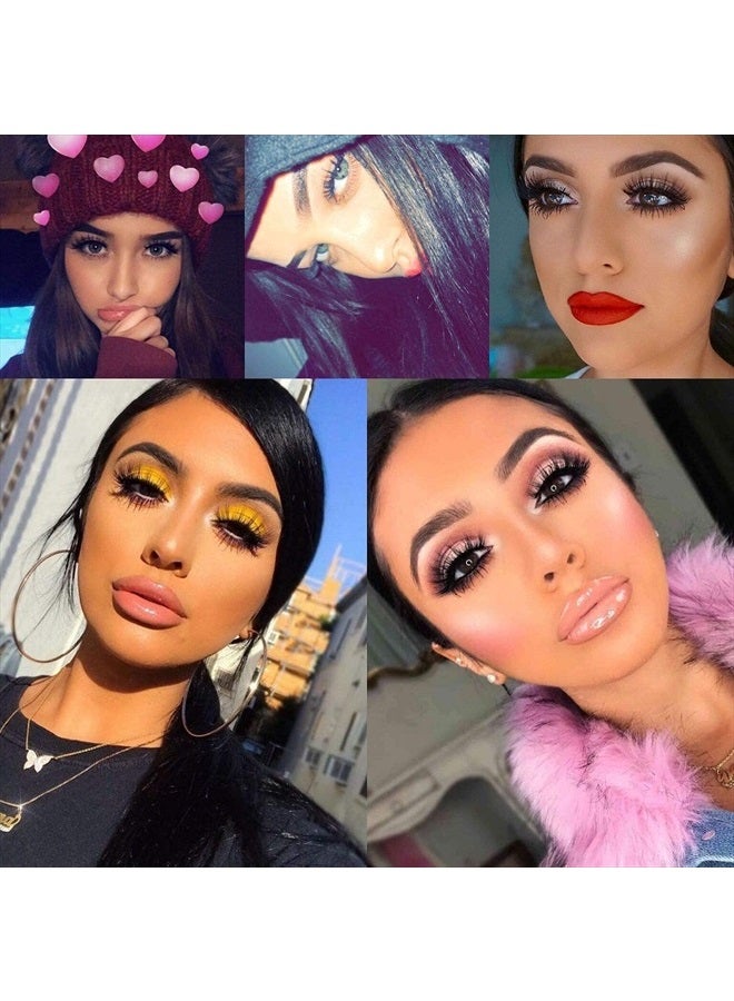 Losha Eyelashes Natural Look Faux Mink Lashes Pack Handmade Fluffy False Eyelashes 14 Pairs Eye Lashes (F69) - Image 5