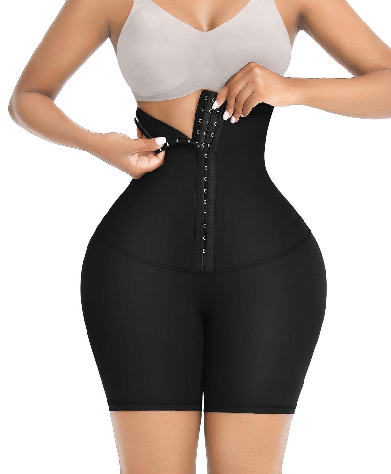 FeelinGirl High Waisted Body Shaper Shorts Shapewear for Women Tummy Control Thigh Slimmer Panties Compression Shorts Black - Image 1