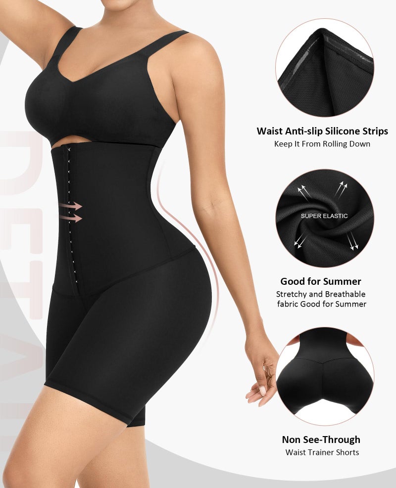 FeelinGirl High Waisted Body Shaper Shorts Shapewear for Women Tummy Control Thigh Slimmer Panties Compression Shorts Black - Image 5