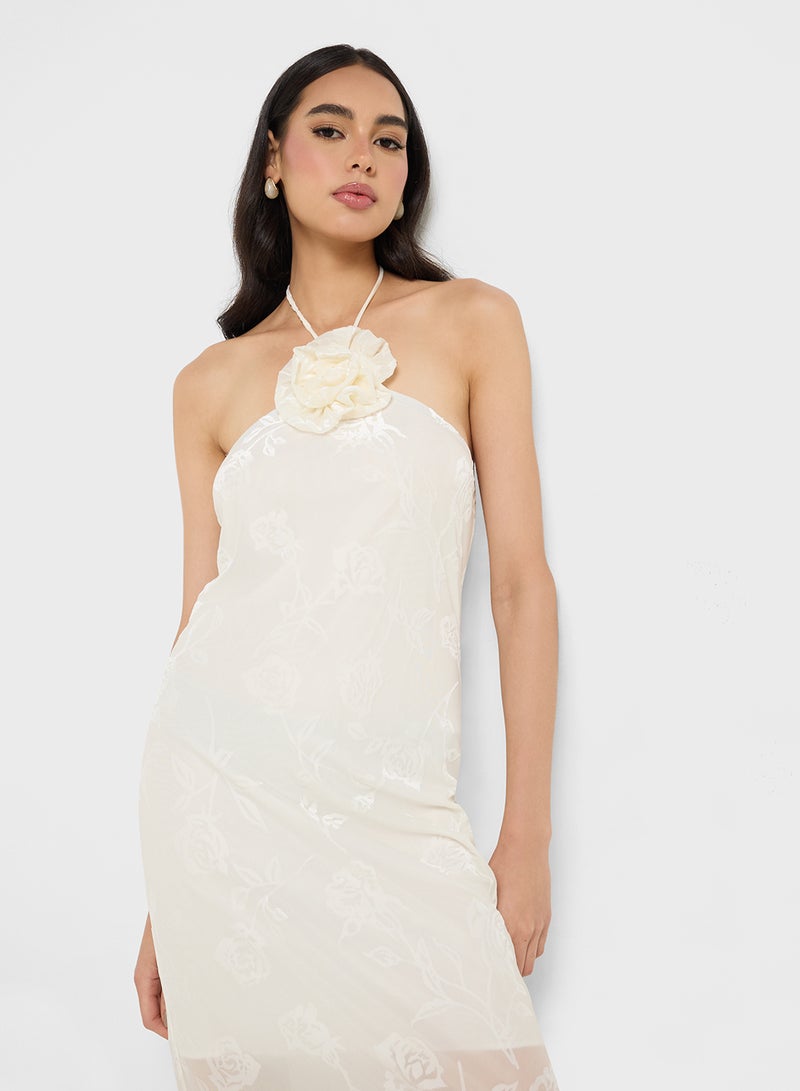 Ginger Floral Halter Midi Dress  - Image 3